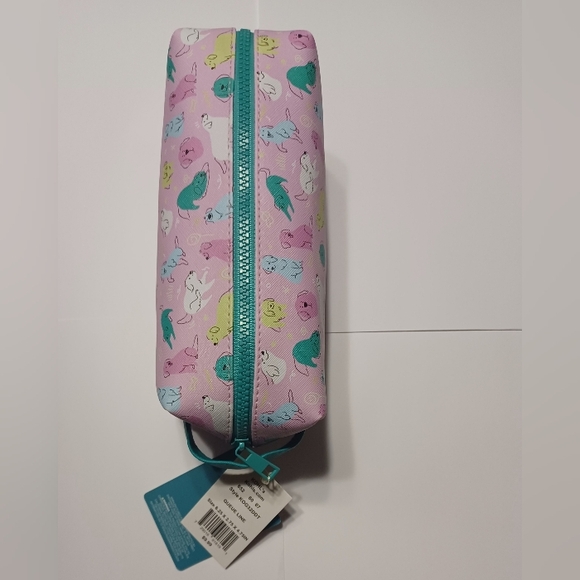 Cute Pink Dog Print Cosmetic Pouch - Picture 5 of 6